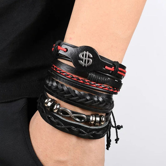 Pulsera Infinito Negro/Roja Ref: 7033-30