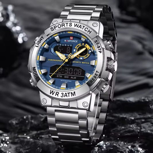 Reloj Naviforce Ref. 996 Plata/Fondo Azul
