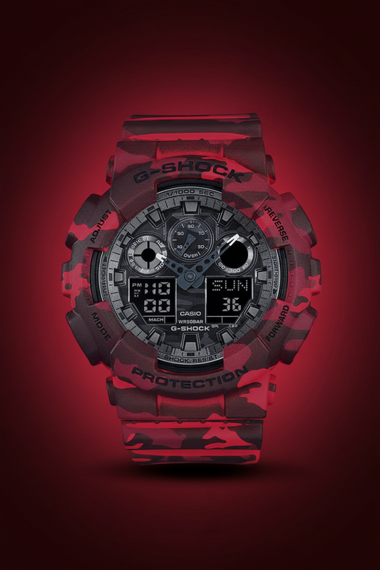 Reloj Casio G-Shock GA-100CM-4A Rojo