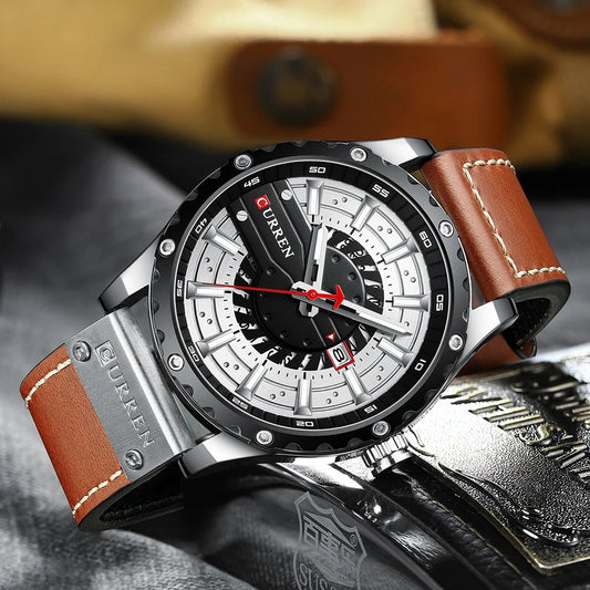 Reloj Curren REF. 607 Café/Plata