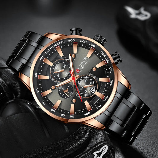 Reloj Curren 8351 Negro Cobre