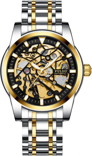 Reloj PULSO Ref. 2919 Plata/Negro/Dorado