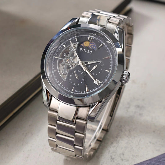 Reloj PULSO Ref. 2918 Plata/Negro