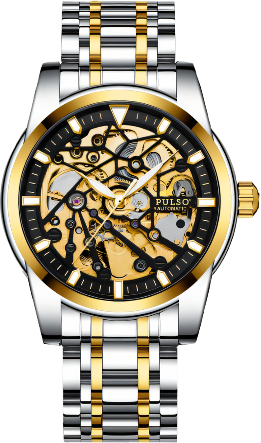 Reloj PULSO Ref. 2919 Plata/Negro/Dorado