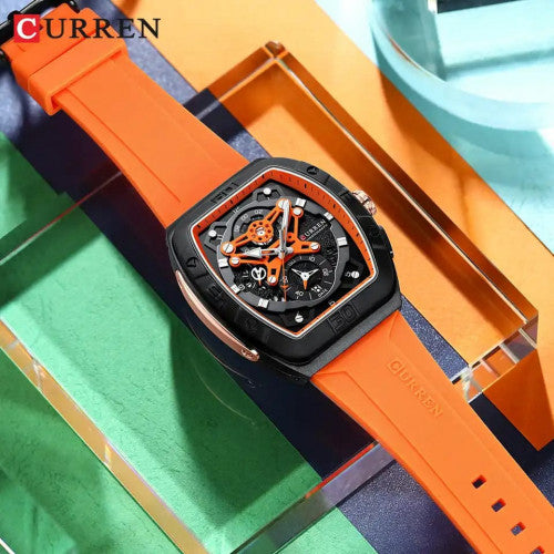 CURREN 8443 PULSO SILICONA NARANJA