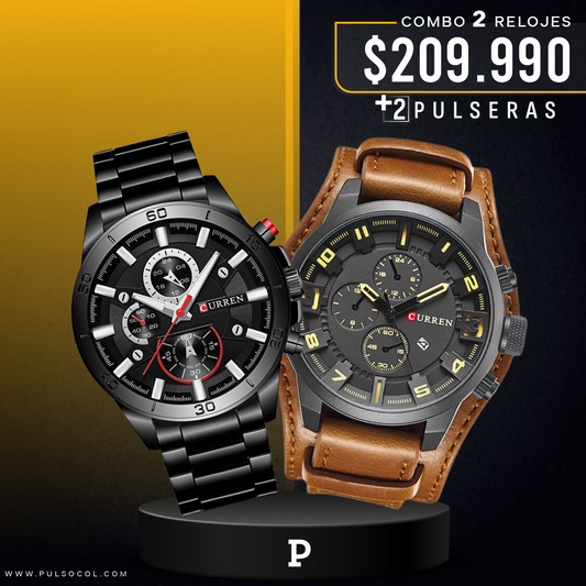 COMBO 345: 2 RELOJES X $209.990