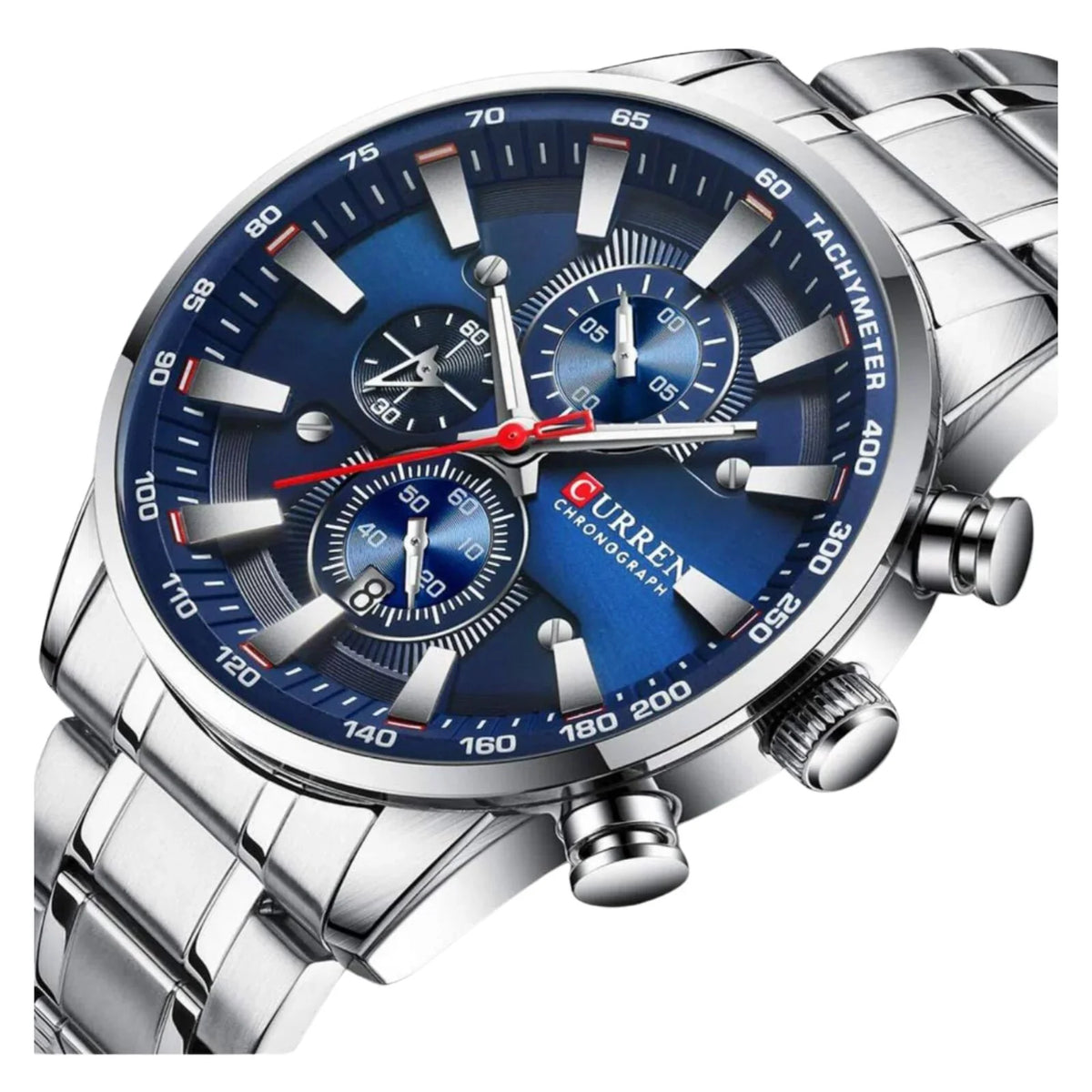 Reloj Curren 8351 Plata Fondo Azul
