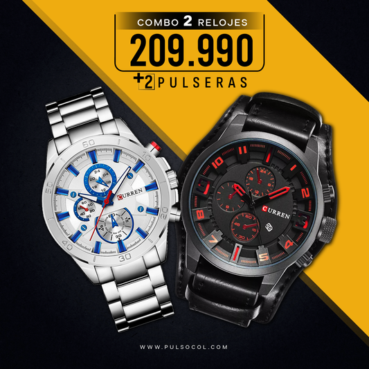 COMBO 379: 2 RELOJES X $209.990
