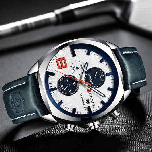 Reloj Curren 8324 Plata Fondo Blanco