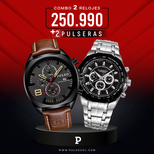 COMBO 408: 2 RELOJES X $250.990