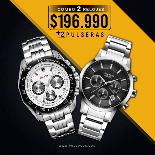 COMBO 414: 2 RELOJES X $196.990