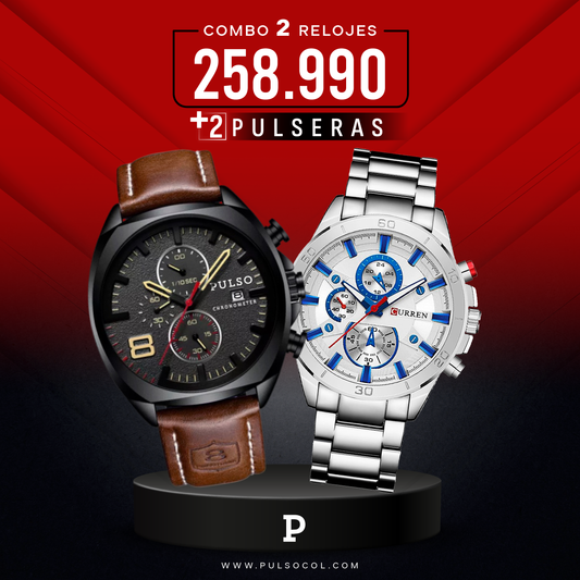 COMBO 429: 2 RELOJES X $258.990