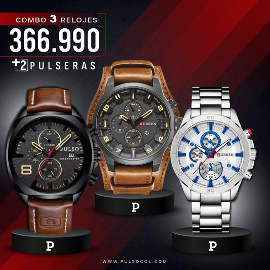 COMBO 448: 3 RELOJES X $366.990