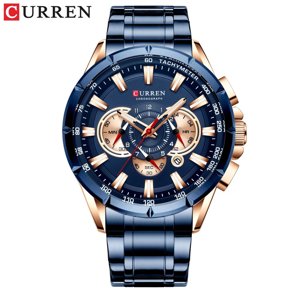 Reloj Curren 8363 Azul Cobre