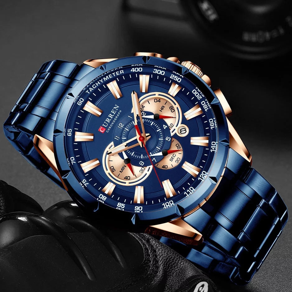 Reloj Curren 8363 Azul Cobre