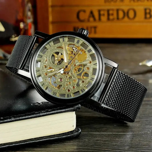 Reloj WINNER REF. 476 Negro/Dorado