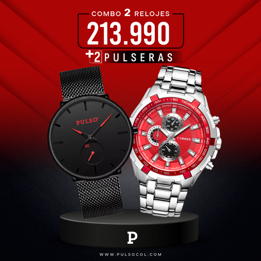 COMBO 481: 2 RELOJES X $ 213,990