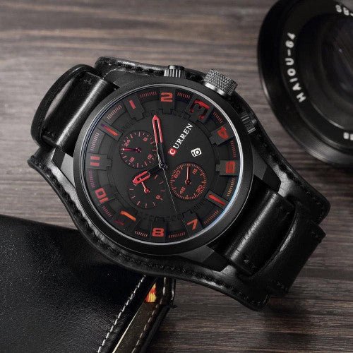 CURREN 8225 NEGRO ROJO