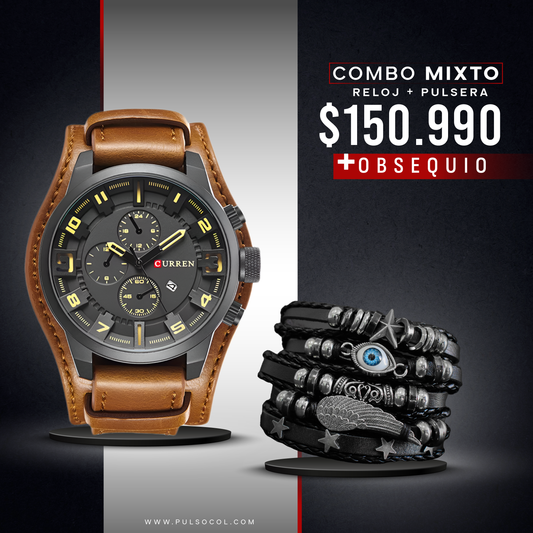 COMBO 513: RELOJ + PULSERA X $ 150.990