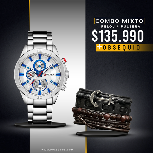 COMBO 526: RELOJ + PULSERA X $ 135.990