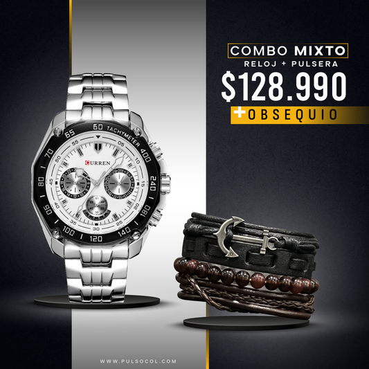 COMBO 528: RELOJ + PULSERA X $ 128.990