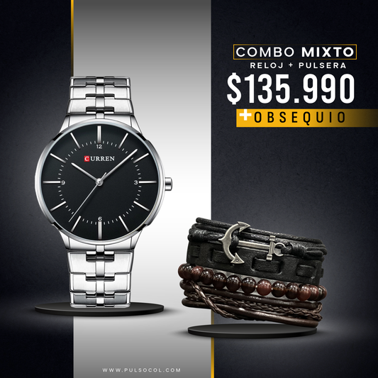 COMBO 530: RELOJ + PULSERA X $ 135.990