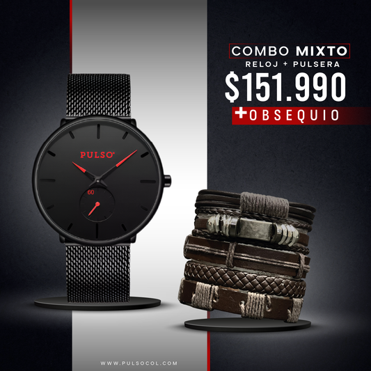 COMBO 535: RELOJ + PULSERA X $ 151.990