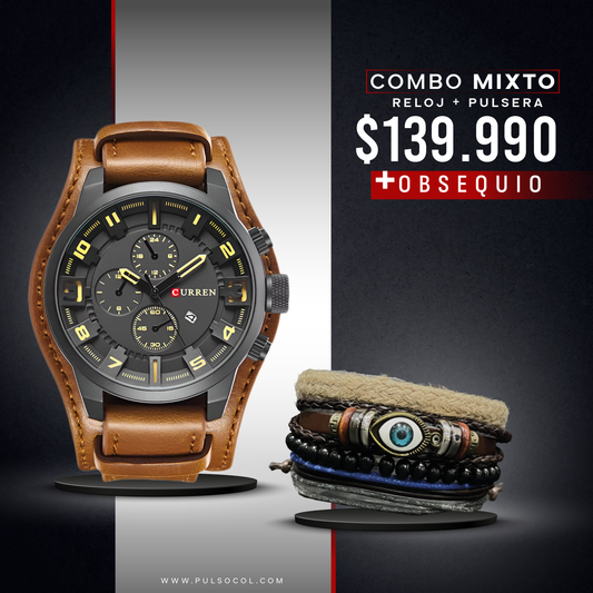 COMBO 537: RELOJ + PULSERA X $ 139.990