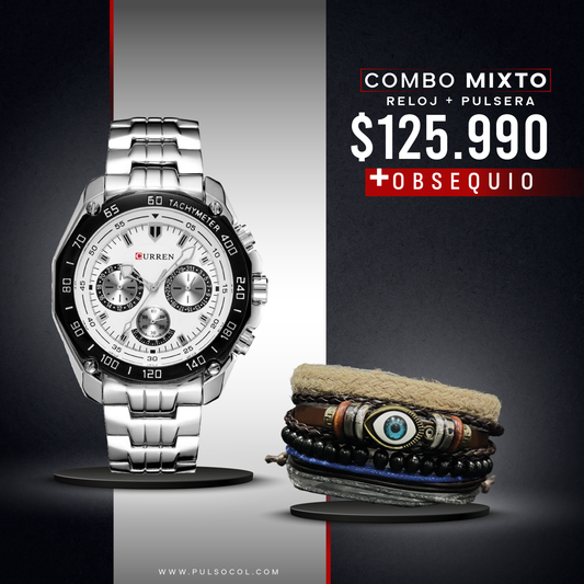COMBO 540: RELOJ + PULSERA X $ 125.990