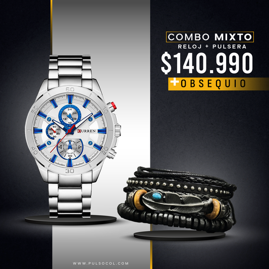 COMBO 544: RELOJ + PULSERA X $ 140.990