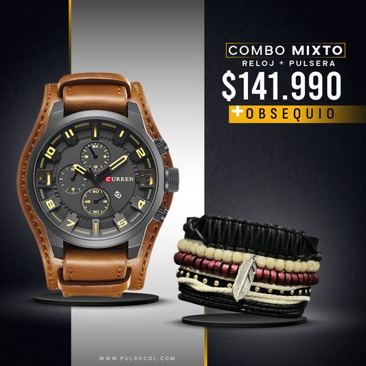COMBO 549: RELOJ + PULSERA X $ 141.990