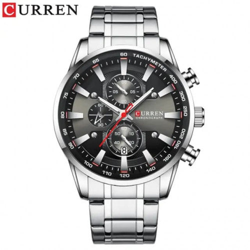CURREN 8351 PLATA FONDO NEGRO