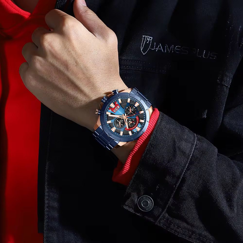 Reloj Curren 8401 Azul Cobre