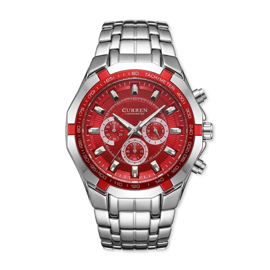Reloj CURREN REF. 702 Plata/Rojo