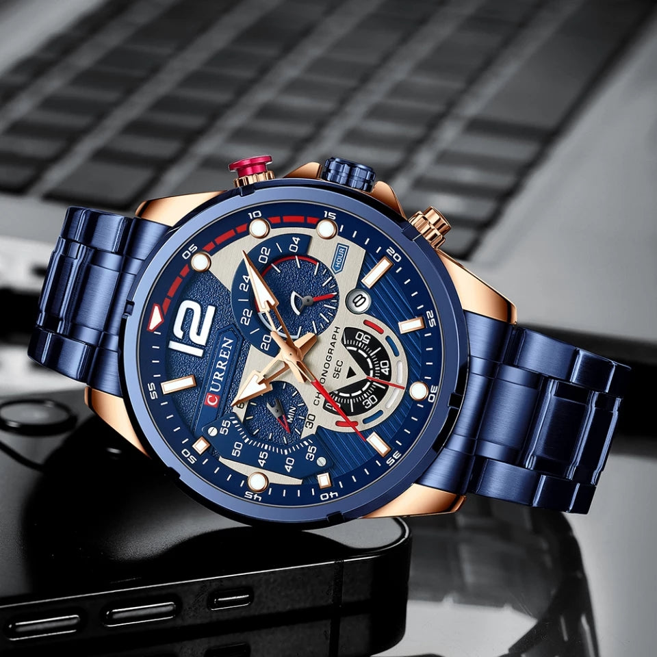Reloj Curren 8395 Azul Cobre