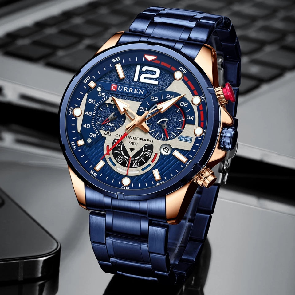 Reloj Curren 8395 Azul Cobre