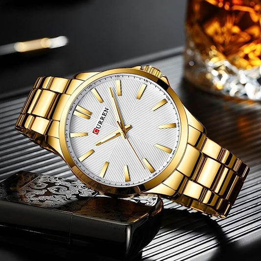 Reloj CURREN REF. 464 Dorado/Blanco