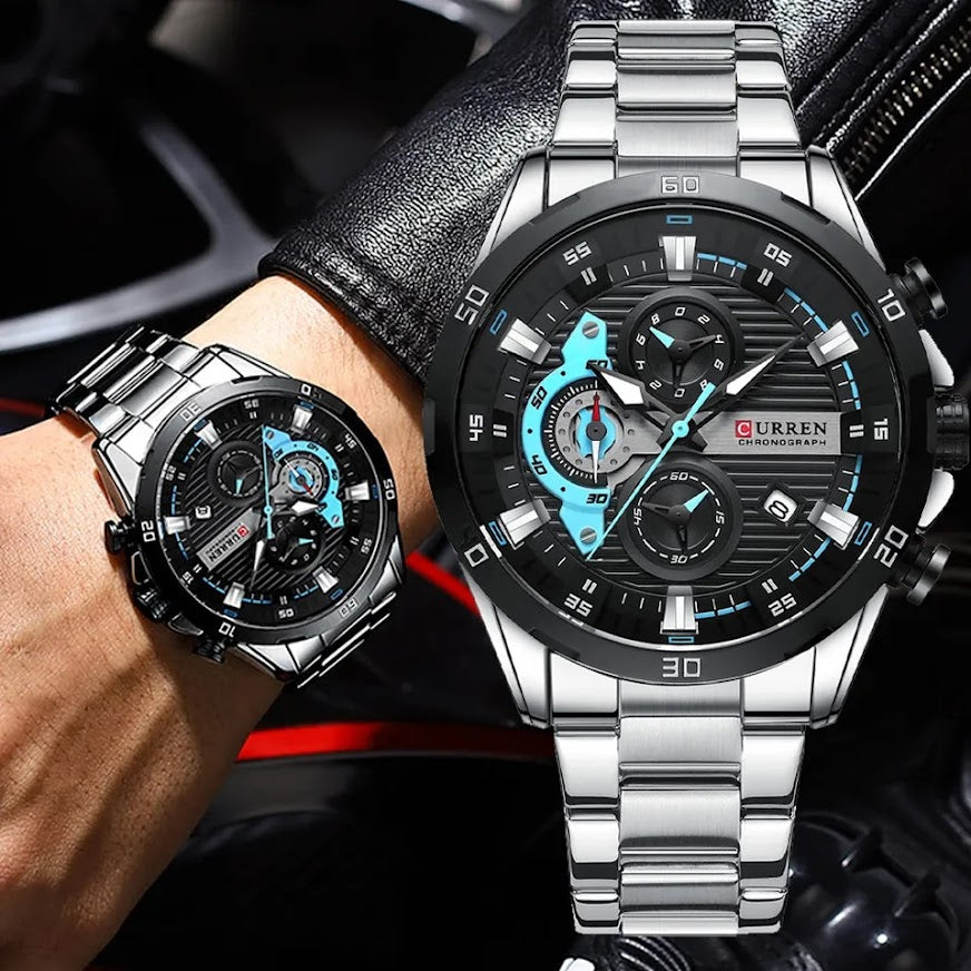 Reloj Curren 8402P Acero Plata