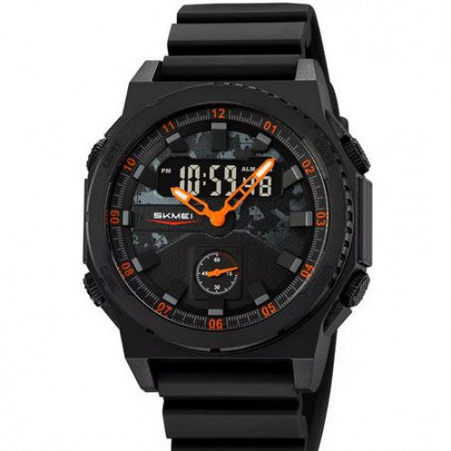 RELOJ SKMEI 2355 NEGRO PUNTERO NARANJA