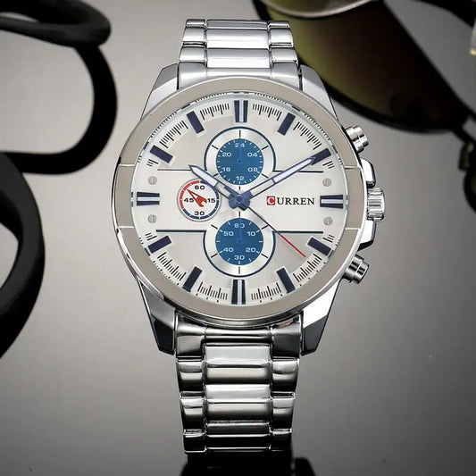 Reloj Curren 871 Plata/Blanco