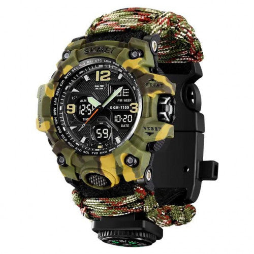 RELOJ SKMEI 1155 SUPERVIVENCIA CAMUFLADO