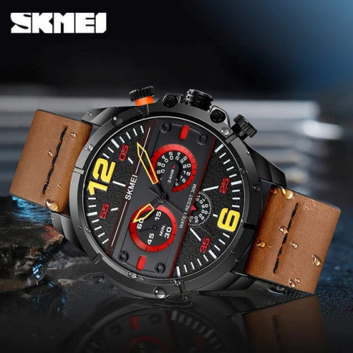 RELOJ SKMEI 8259 NEGRO PULSO CAFE