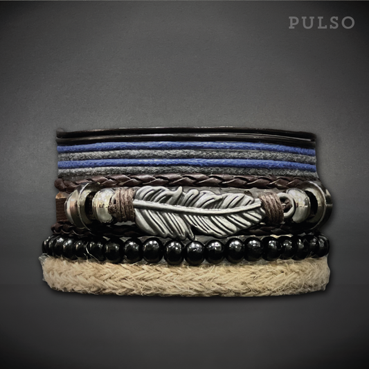 Pulsera Pluma/Azul Ref: 7029-9