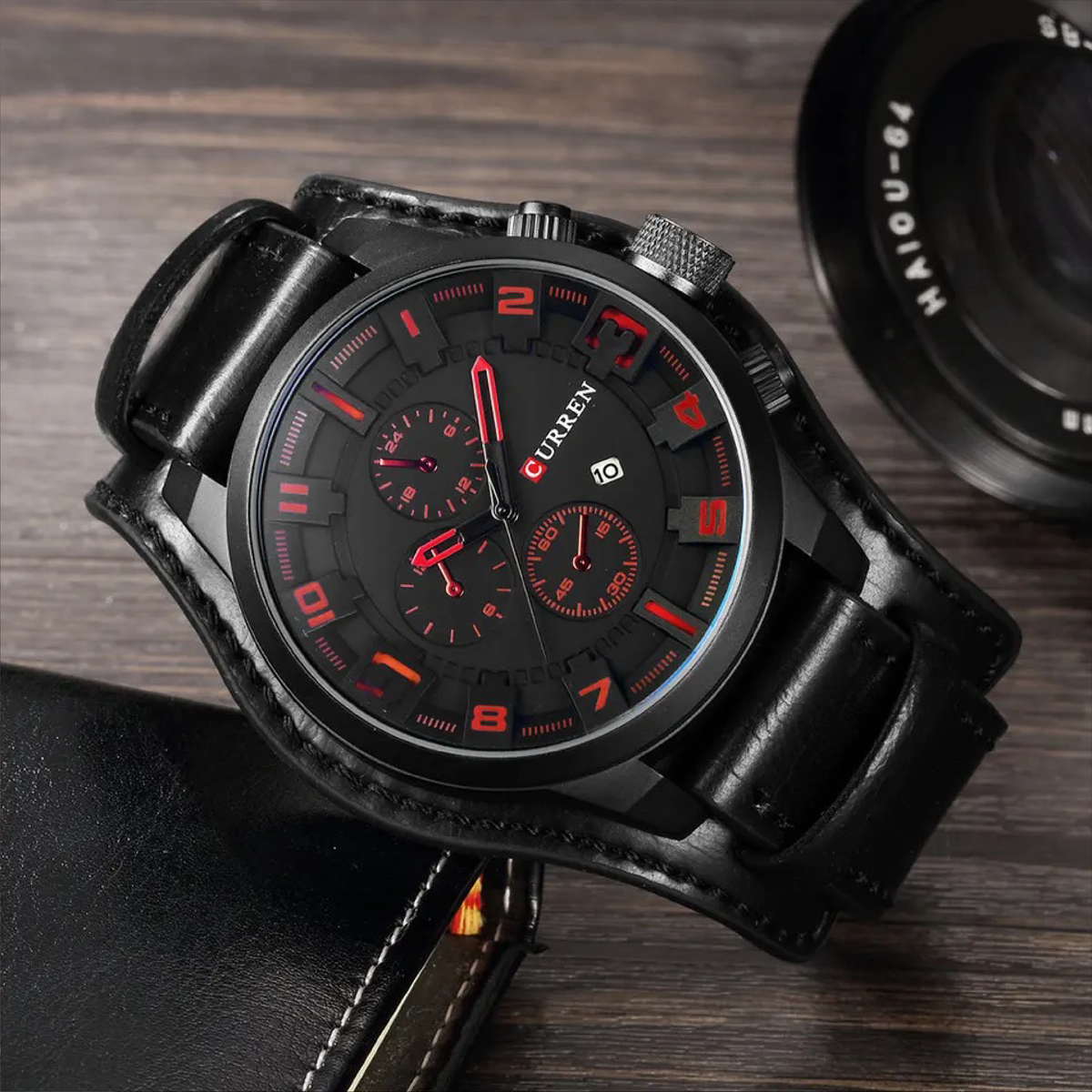 Reloj Curren 8225 Negro Rojo