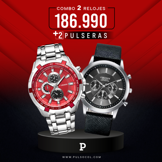 COMBO 352: 2 RELOJES X $186.990