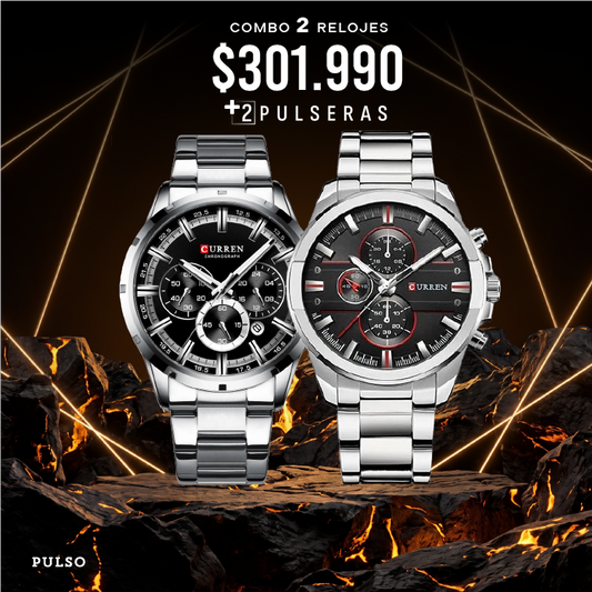 COMBO 597: 2 RELOJES X $301.990
