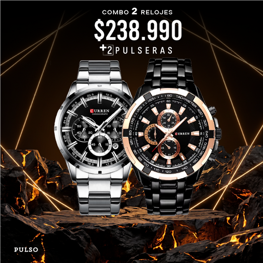 COMBO 598: 2 RELOJES X $283.990