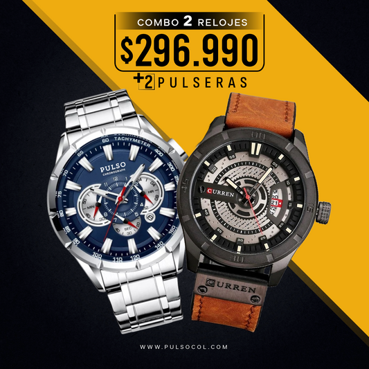 COMBO 629: 2 RELOJES X $296.990