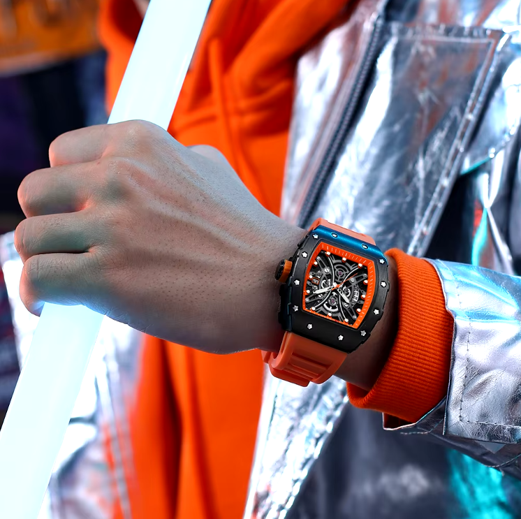 Reloj Curren 8438NA Naranja Pulso Silicona