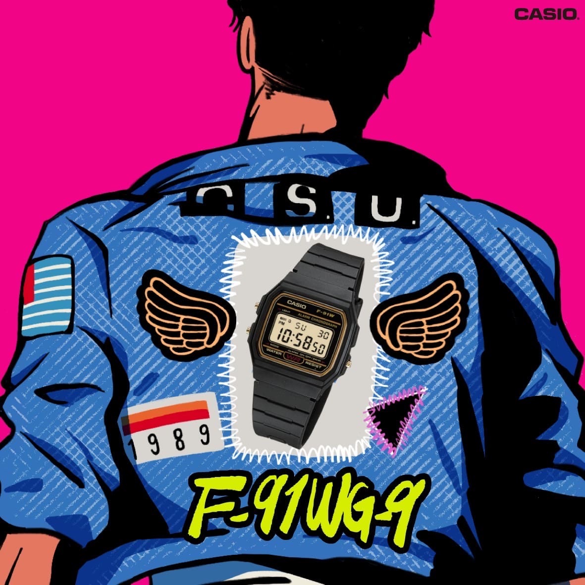 Reloj Casio F-91WG-9Q Negro